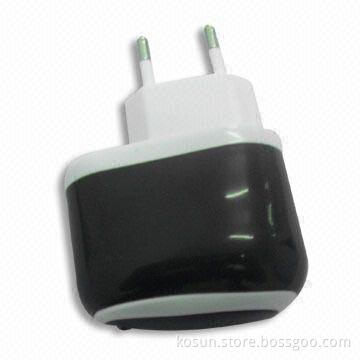Mobile Phone Charger with 5V DC, 1,000mA Output Voltage and LED Indicator, CE/RoHS/EUP Approved